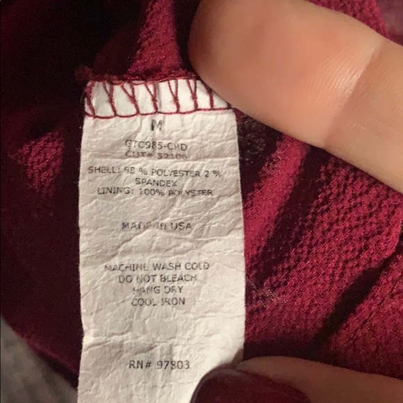 Burgundy drop 3/4 sleeve top - Picture 3 of 3